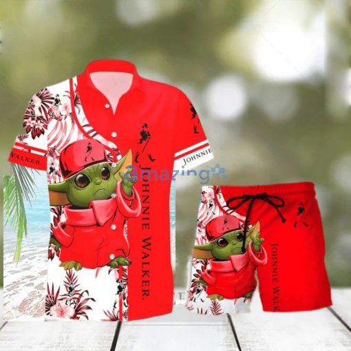 Johnnie Walker Baby Yoda Lover Hawaiian Shirt And Shorts Aloha Summer Gift For Men And Women