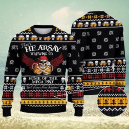 Johnny Depp Hearsay Brewing CO Sweater Xmas Christmas Gift Vacation