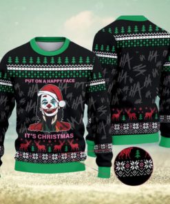 Joker Put On A Happy Face It’s 3D All Over Printed Ugly Christmas Sweater 3D All Over Printed Ugly Christmas Sweater