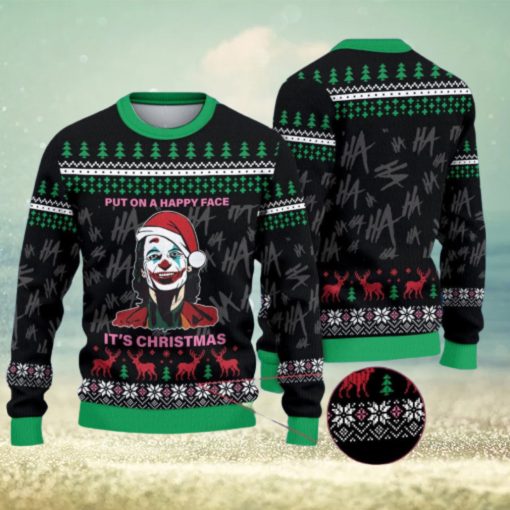 Joker Put On A Happy Face It’s 3D All Over Printed Ugly Christmas Sweater 3D All Over Printed Ugly Christmas Sweater