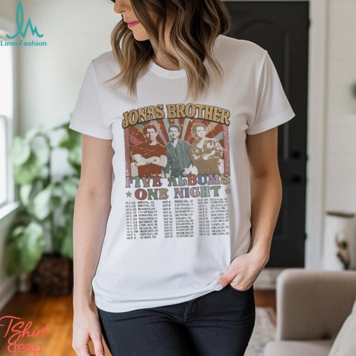 Jonas Brothers Vintage 90S Shirt Five Albums One Night Tour Retro 90 Classic Hoodie