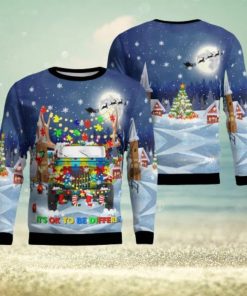 Jp Autism It’s Ok To Be Different Christmas Ugly Sweater 3D Gift For Men And Women