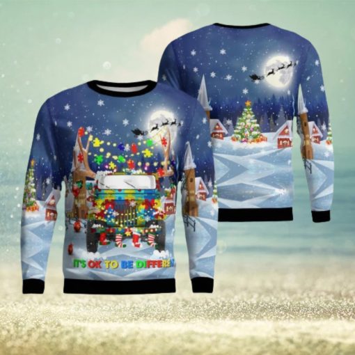 Jp Autism It’s Ok To Be Different Christmas Ugly Sweater 3D Gift For Men And Women