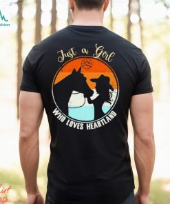 Just a girl who loves heartland girl cowboy horse shirt