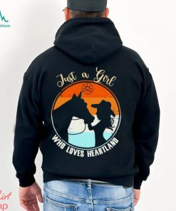 Just a girl who loves heartland girl cowboy horse shirt