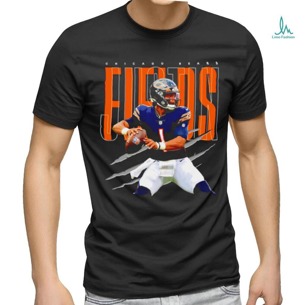 JUSTIN FIELDS Chicago Bears Football Player Vintage 90s T-shirt