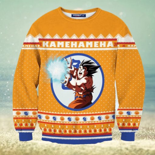 Kamehameha Christmas Unisex Wool Sweater Ugly Christmas Sweater 3D