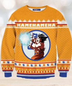 Kamehameha Christmas Unisex Wool Sweater Ugly Christmas Sweater 3D