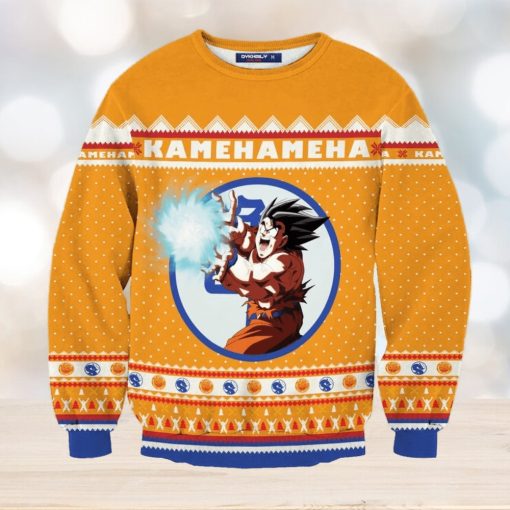 Kamehameha Christmas Unisex Wool Sweater Ugly Christmas Sweater 3D