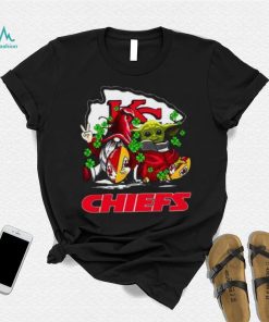 Kansas City Chiefs Christmas Baby Yoda Patrick's Day Super Bowl LIV Champions Xmas T Shirt