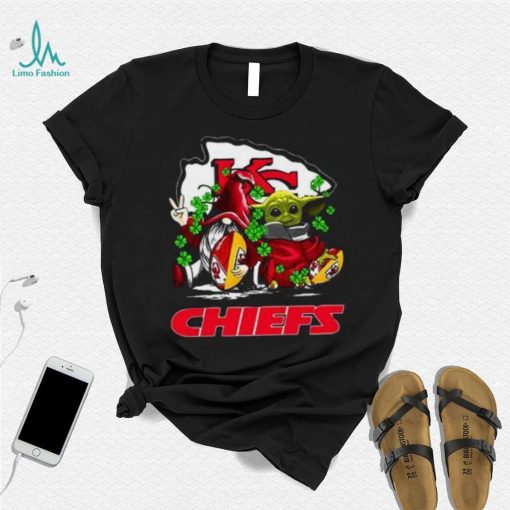 Kansas City Chiefs Christmas Baby Yoda Patrick's Day Super Bowl LIV Champions Xmas T Shirt