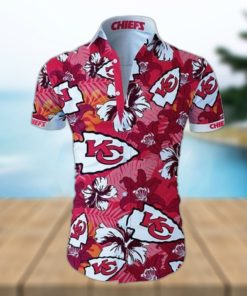 Kansas City Chiefs Hawaiian Shirt Tropical Flower Pattern