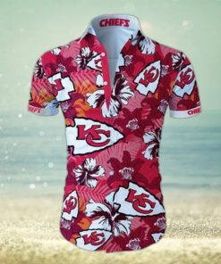 Kansas City Chiefs Flower Short Sleeve Hawaiian Shirt For Men And Women