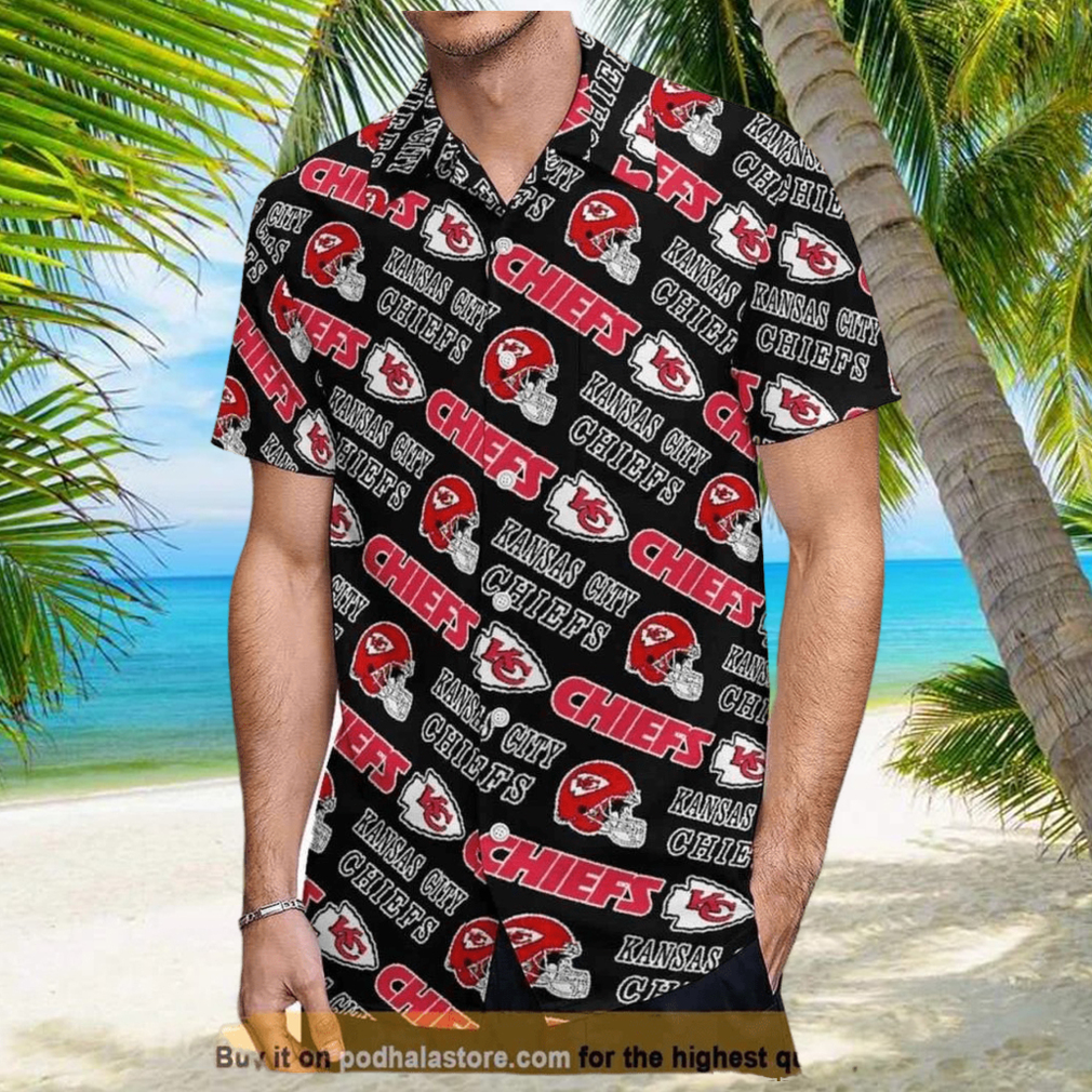 KC Chiefs Logo Men's Hawaiian Shirt, Kansas City Chiefs Clothing