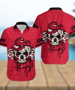 Kansas City Chiefs Snake And Skull Octopus Hawaiian Shirt Gift For Halloween