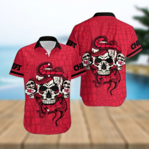 Kansas City Chiefs Snake And Skull Octopus Hawaiian Shirt Gift For Halloween