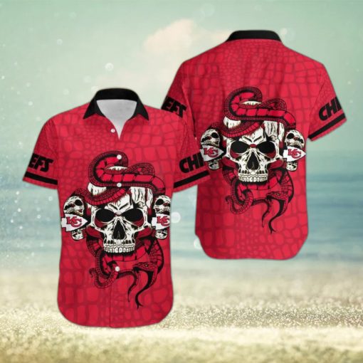 Kansas City Chiefs Snake And Skull Octopus Hawaiian Shirt Gift For Halloween