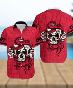 Kansas City Chiefs Snake And Skull Octopus Hawaiian Shirt Gift Halloween