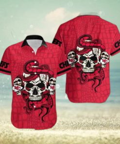 Kansas City Chiefs Snake And Skull Octopus Hawaiian Shirt Gift Halloween