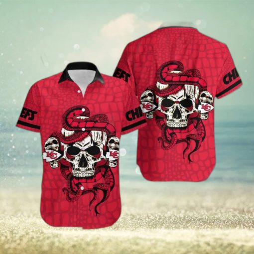 Kansas City Chiefs Snake And Skull Octopus Hawaiian Shirt Gift Halloween