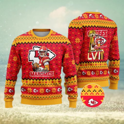 Kansas City Chiefs – Patrick Mahomes Super Bowl LVII Champions 2023 Ugly Christmas Sweater