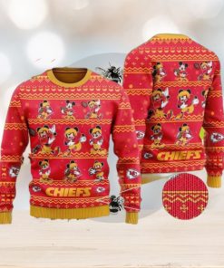 Kawhi Leonarnd Mickey Mouse Kansas City Chiefs Holiday Sweater