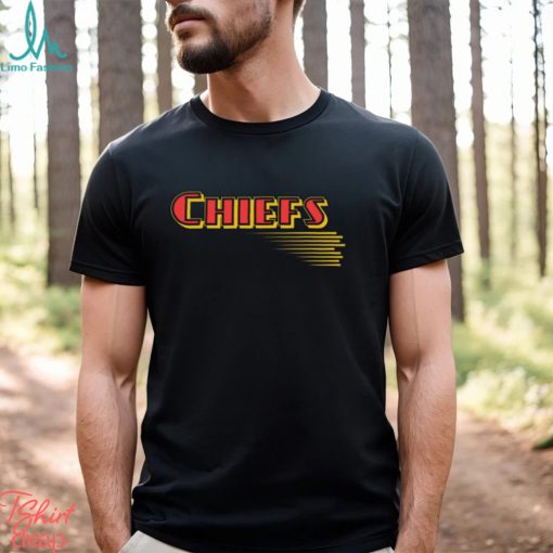 Kc Chiefs Retro Graphic Red Yellow Black T shirt