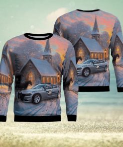 Kentucky State Police Car Ugly Christmas Sweater