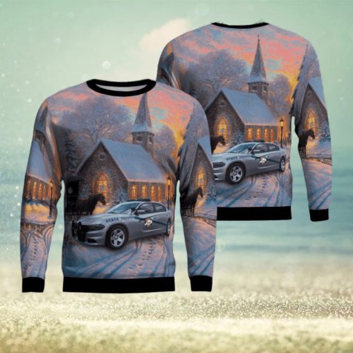 Kentucky State Police Car Ugly Christmas Sweater