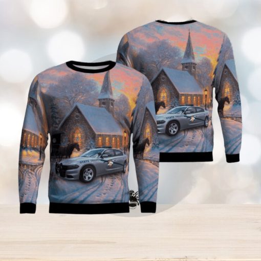 Kentucky State Police Car Ugly Christmas Sweater