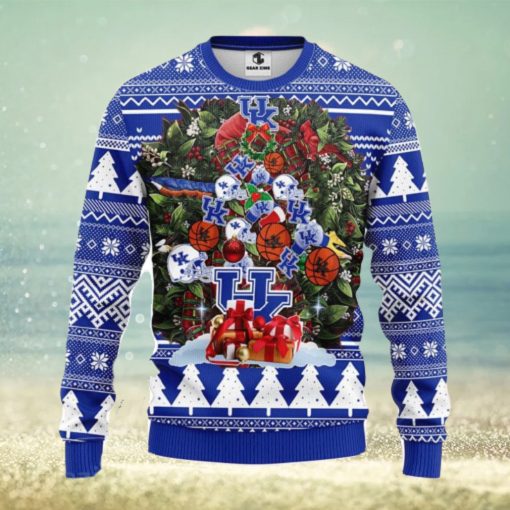 Kentucky Wildcats Tree Ugly Christmas Fleece Sweater