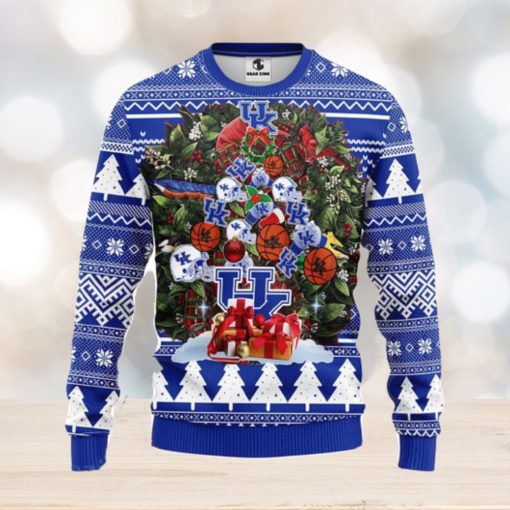 Kentucky Wildcats Tree Ugly Christmas Fleece Sweater