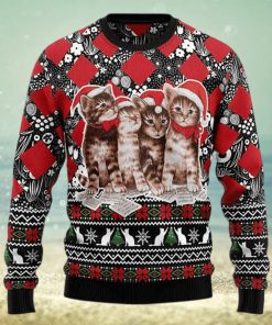 Kitten Singing Together 2023 Ugly Christmas Sweater