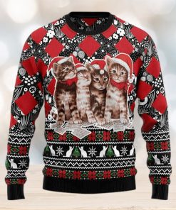 Kitten Singing Together 2023 Ugly Christmas Sweater