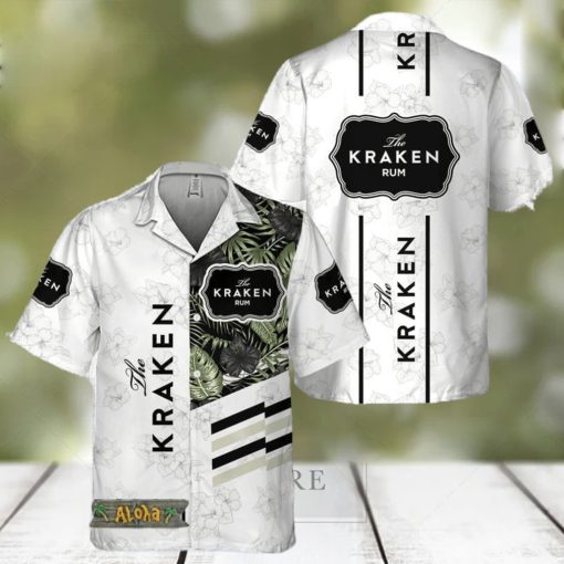 Kraken Rum White Tropical Flower Hawaiian Shirt For Men And Women Gift Hawaiian Beer