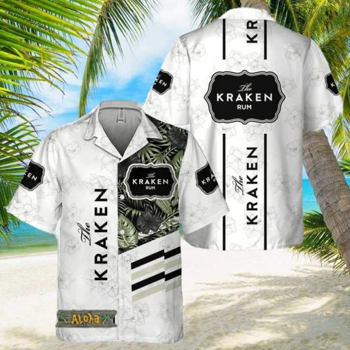 Kraken Rum White Tropical Flower Hawaiian Shirt For Men And Women Gift Hawaiian Beer