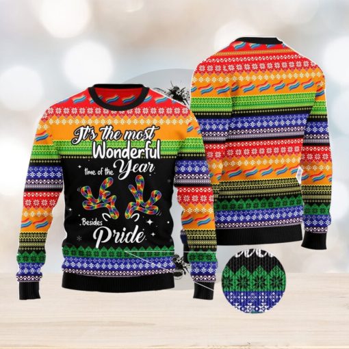 LGBT Beside Pride All Over Printed 3D Ugly Christmas Sweater Christmas Gift For Men And Women