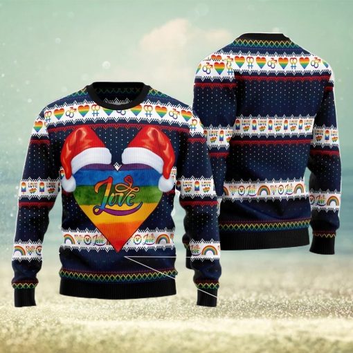 LGBT Heart Men And Women Christmas Gift 3D Ugly Christmas Sweater