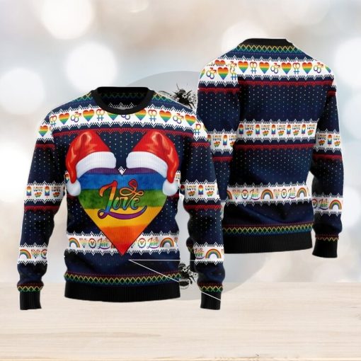 LGBT Heart Men And Women Christmas Gift 3D Ugly Christmas Sweater