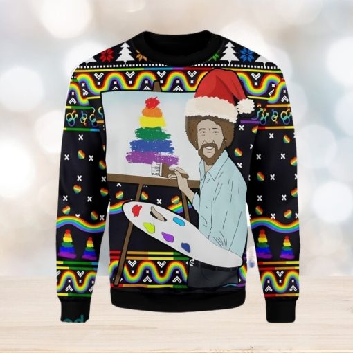 LGBT Painting Ugly Christmas Sweater Xmas Gift Men And Women Christmas Sweater