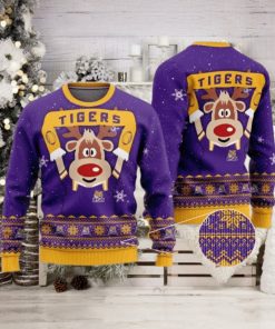 LSU Tigers Reindeer Ugly Christmas Sweater