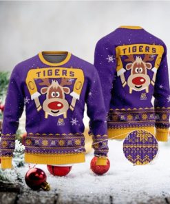 LSU Tigers Reindeer Ugly Christmas Sweater