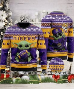 LSU Tigers Sweater Best selling Baby Yoda Gifts For LSU Fans