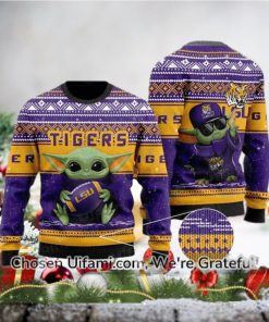 LSU Tigers Sweater Best selling Baby Yoda Gifts For LSU Fans