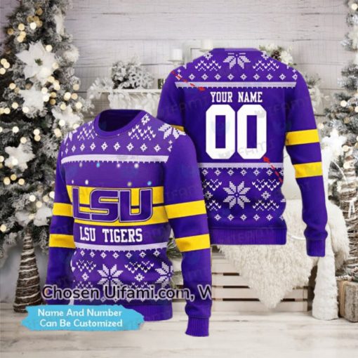 LSU Tigers Ugly Sweater Custom Radiant LSU Gifts For Dad