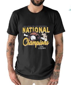 LSU Tigers Women’s 2023 NCAA Men’s Baseball College World Series Champions Glove & Bat T Shirt