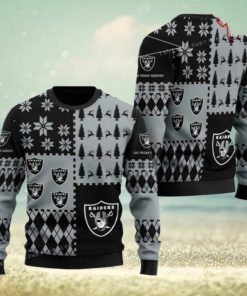 Las Vegas Footballs For Christmas Gift For Raiders Fans Womens Ugly Sweater