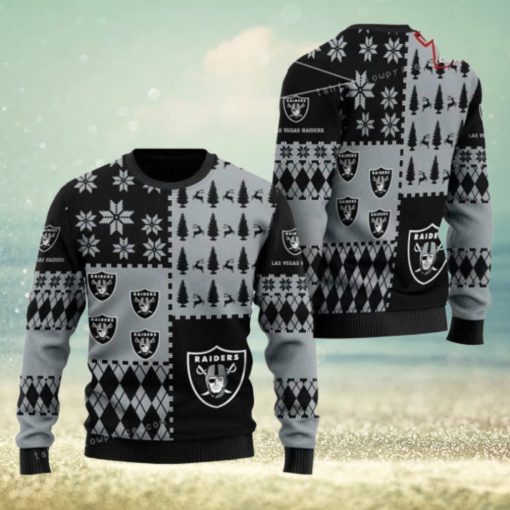 Las Vegas Footballs For Christmas Gift For Raiders Fans Womens Ugly Sweater