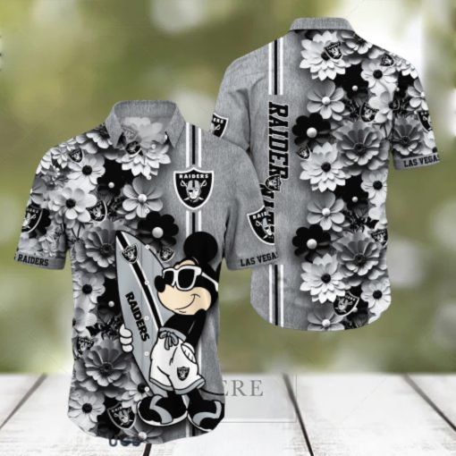 Las Vegas Raiders Aloha Mick Pattern Hawaiian Shirt For Fans