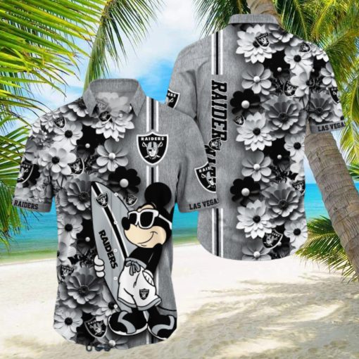 Las Vegas Raiders Aloha Mick Pattern Hawaiian Shirt For Fans